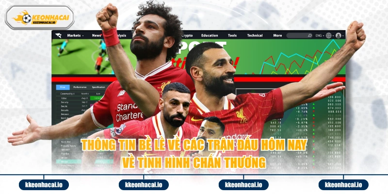Thông tin bề lề về các trận đấu hôm nay về tình hình chấn thương